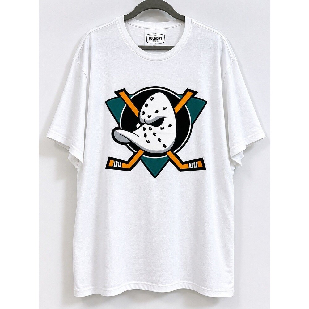 Anaheim Ducks Hockey Embroidered Logo Appliqué T Shirt 3XLT NHL Big Tall Tee